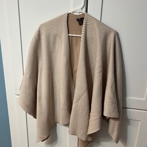 Tan and white herringbone wrap - worn once - like new!